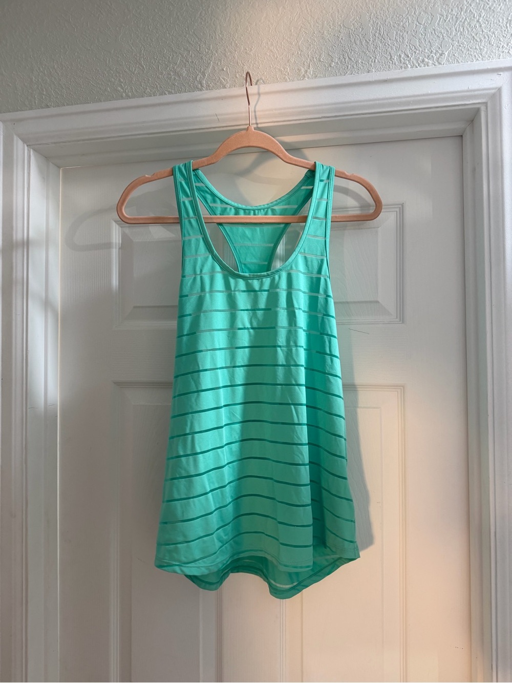 Striped Mint Racerback Tank Top